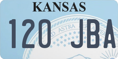 KS license plate 120JBA