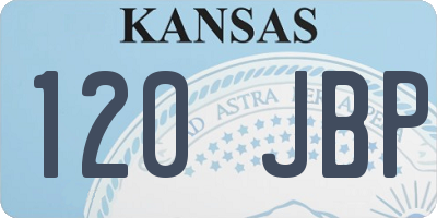 KS license plate 120JBP