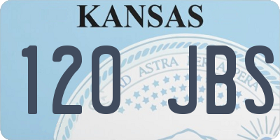 KS license plate 120JBS