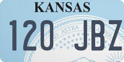 KS license plate 120JBZ