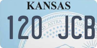 KS license plate 120JCB