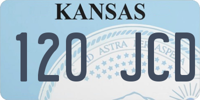 KS license plate 120JCD