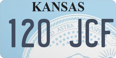 KS license plate 120JCF