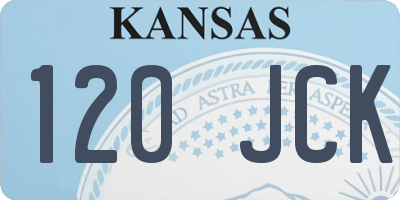 KS license plate 120JCK