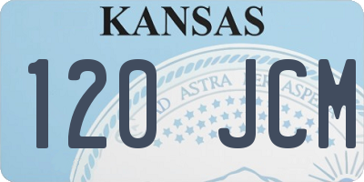 KS license plate 120JCM
