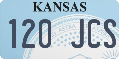 KS license plate 120JCS