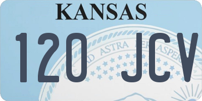 KS license plate 120JCV