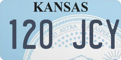 KS license plate 120JCY