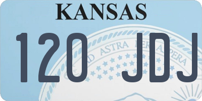 KS license plate 120JDJ