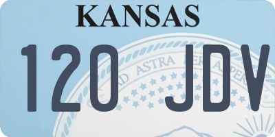 KS license plate 120JDV