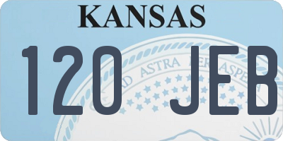 KS license plate 120JEB