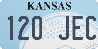 KS license plate 120JEC