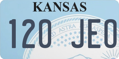 KS license plate 120JEO