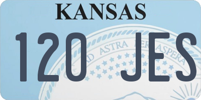 KS license plate 120JES