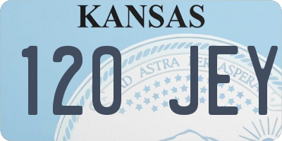 KS license plate 120JEY