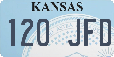 KS license plate 120JFD