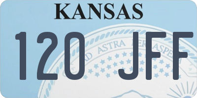 KS license plate 120JFF