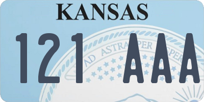 KS license plate 121AAA