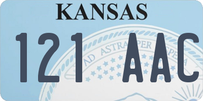 KS license plate 121AAC