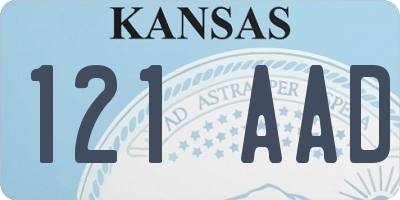 KS license plate 121AAD