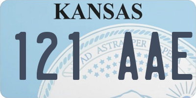 KS license plate 121AAE