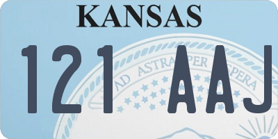 KS license plate 121AAJ