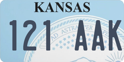 KS license plate 121AAK