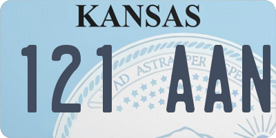 KS license plate 121AAN