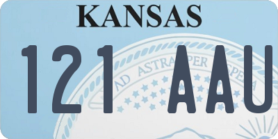 KS license plate 121AAU