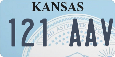 KS license plate 121AAV