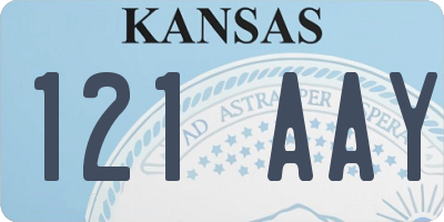 KS license plate 121AAY