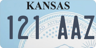 KS license plate 121AAZ