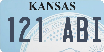 KS license plate 121ABI
