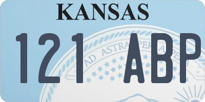 KS license plate 121ABP