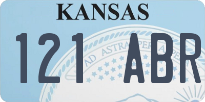KS license plate 121ABR