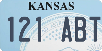 KS license plate 121ABT