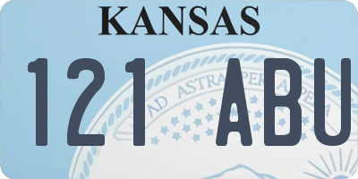 KS license plate 121ABU