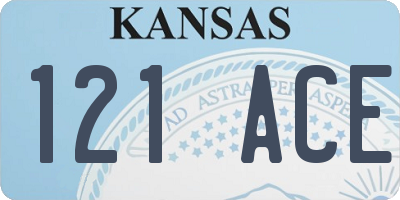 KS license plate 121ACE