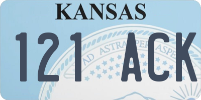 KS license plate 121ACK