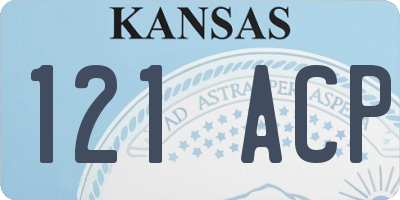 KS license plate 121ACP