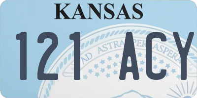 KS license plate 121ACY