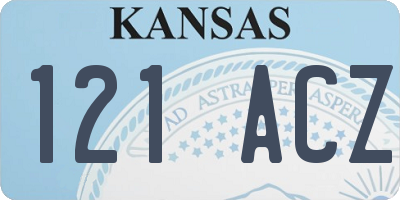KS license plate 121ACZ