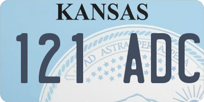 KS license plate 121ADC