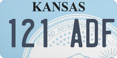 KS license plate 121ADF