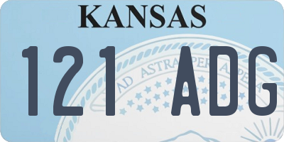 KS license plate 121ADG