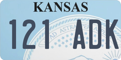 KS license plate 121ADK