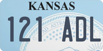 KS license plate 121ADL