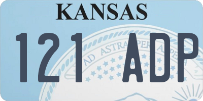 KS license plate 121ADP
