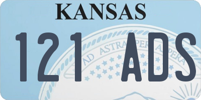 KS license plate 121ADS