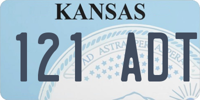 KS license plate 121ADT